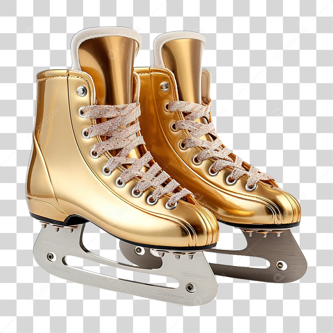 Par de Patins de Gelo PNG Transparente