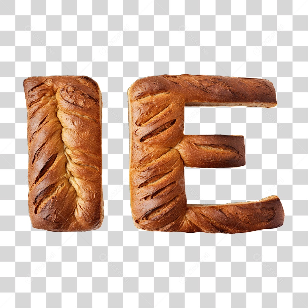 Pães em Forma de Letras PNG Transparente