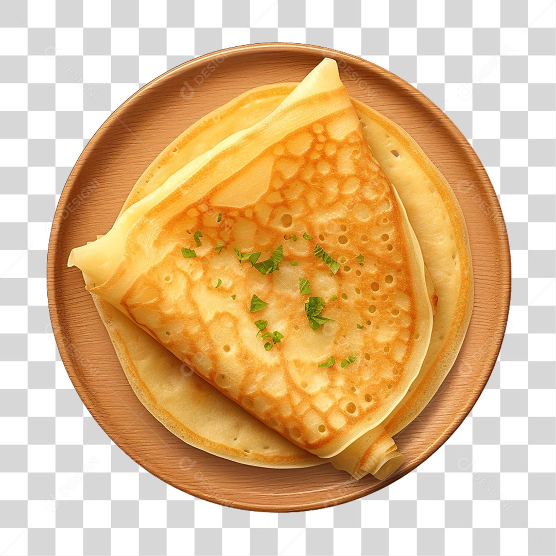 Panqueca em Prato PNG Transparente