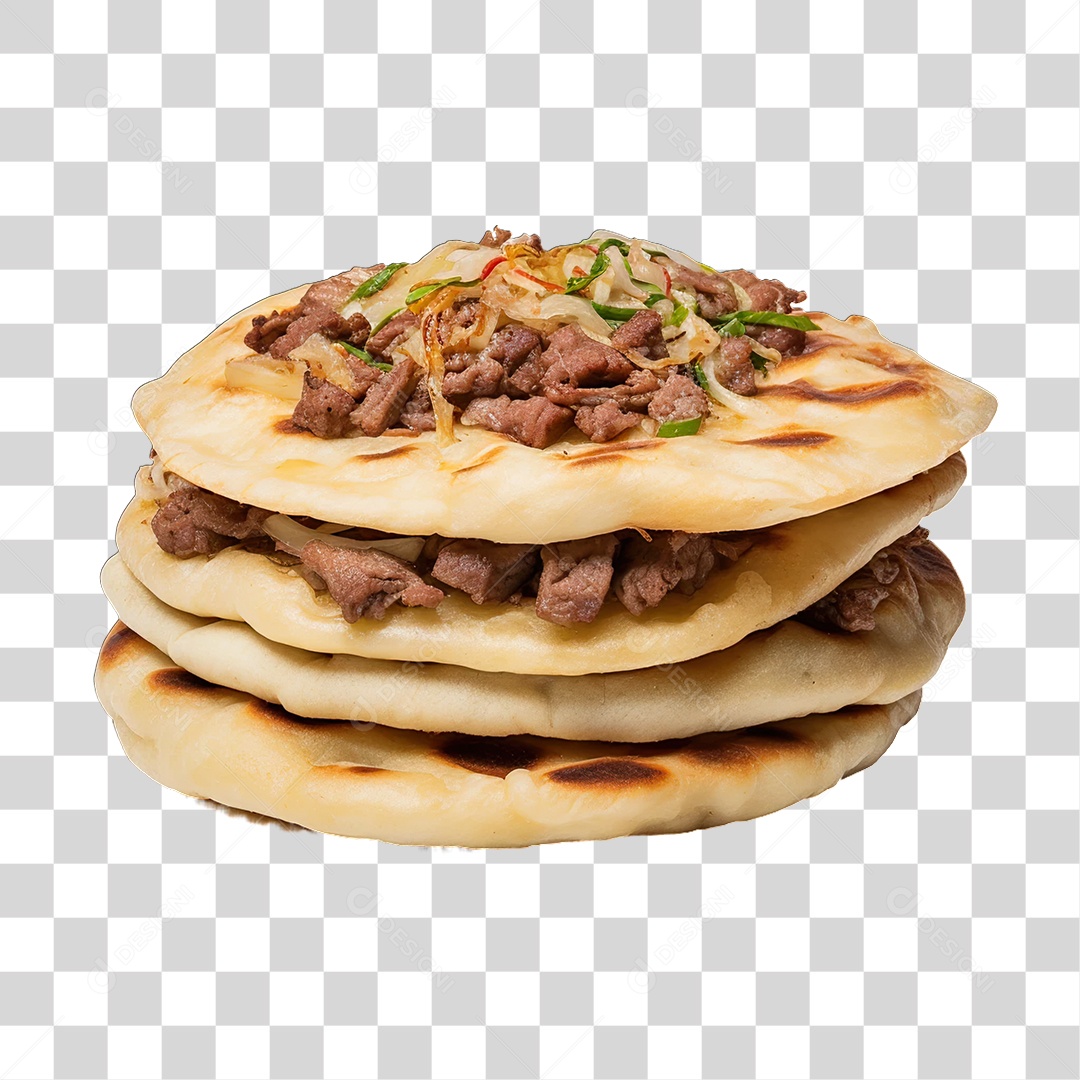 Panquecas com Recheio de Carnes PNG Transparente