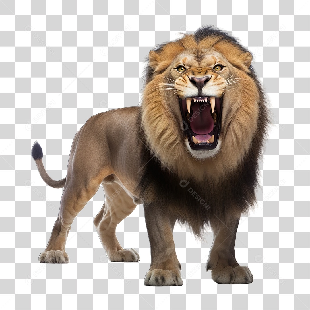 Animal Silvestre Leão Predador PNG Transparente