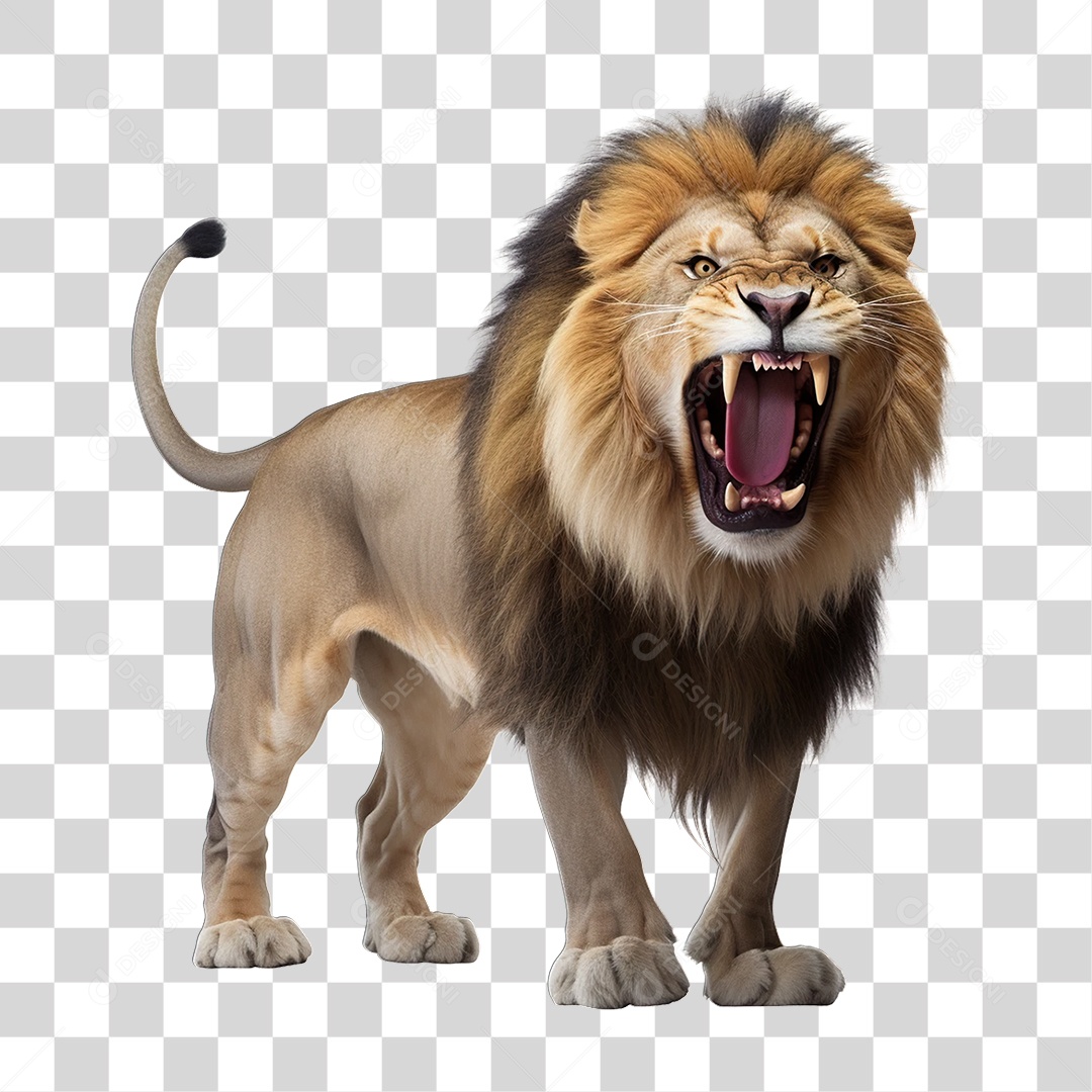 Animal Silvestre Leão Predador PNG Transparente