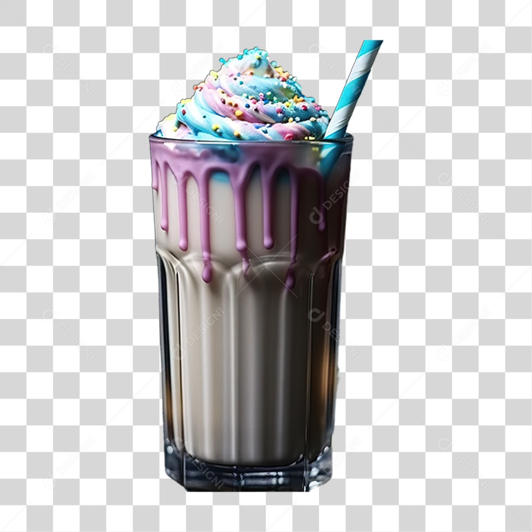 Copo de Milkshake PNG Transparente