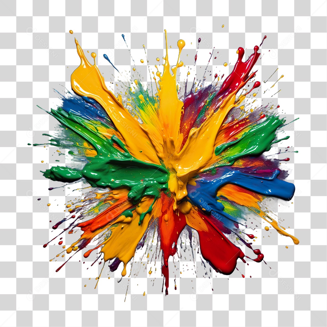 Splash de Tintas PNG Transparente