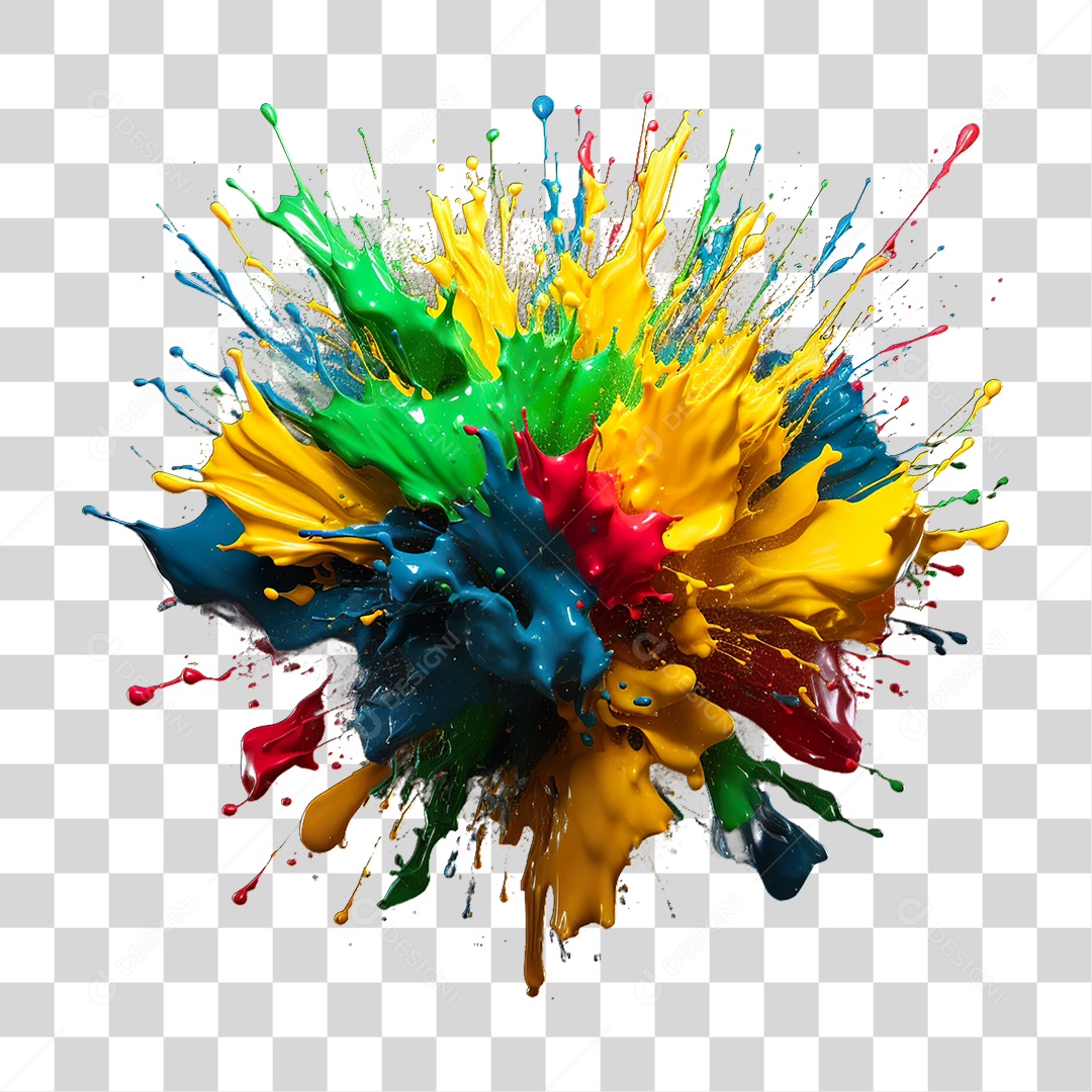 Splash de Tintas PNG Transparente