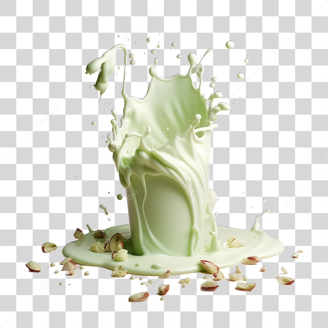 Splash de Iogurte PNG Transparente