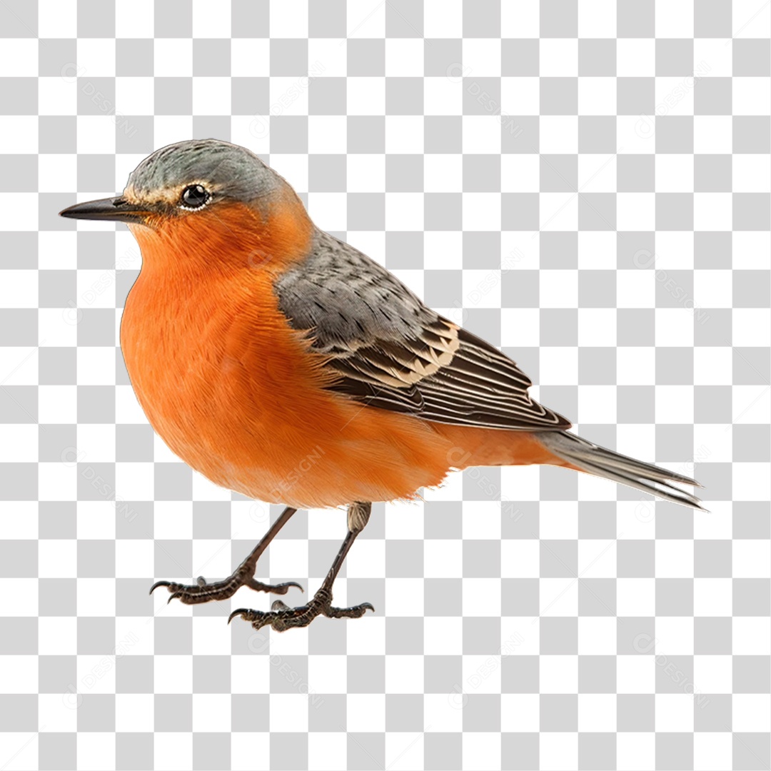 Ave Seixoeira Alaranjado PNG Transparente