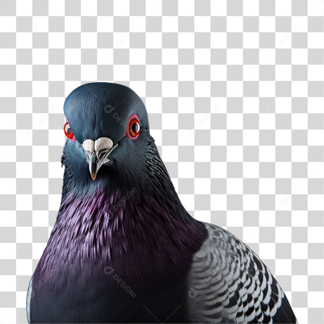 Ave Pombo Azul PNG Transparente