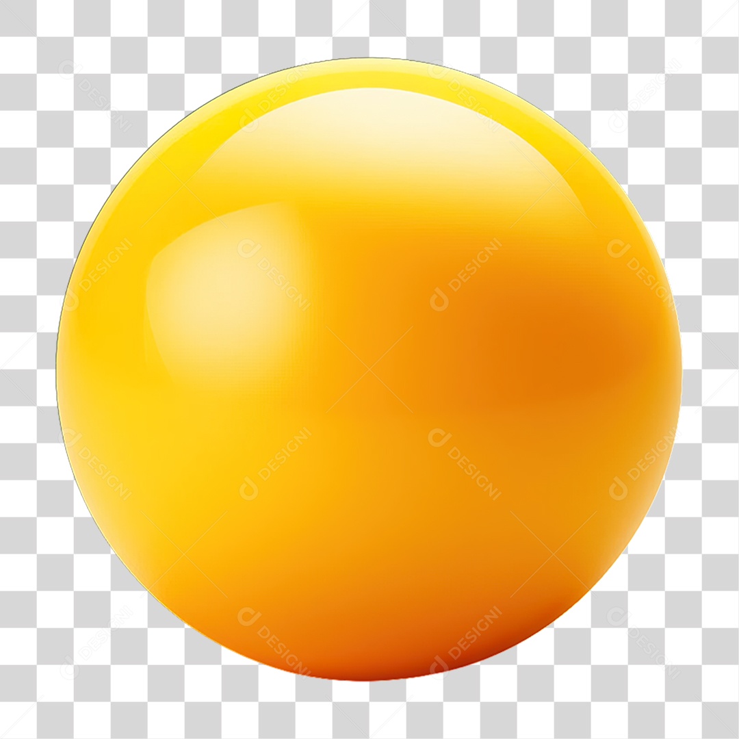 Bola Amarela PNG Transparente