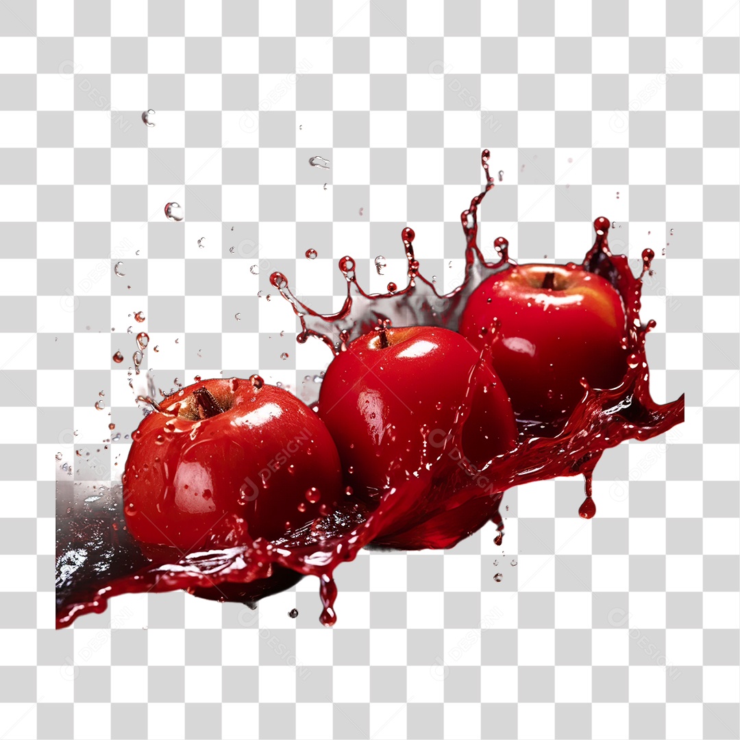 Splash de Água com Tomates PNG Transparente