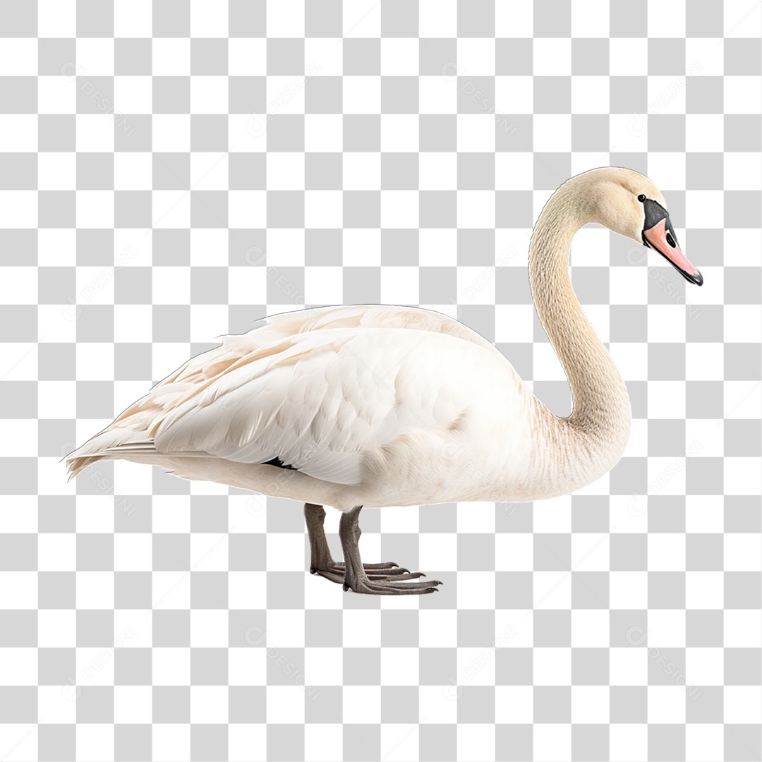 Ave Cisne Branco PNG Transparente
