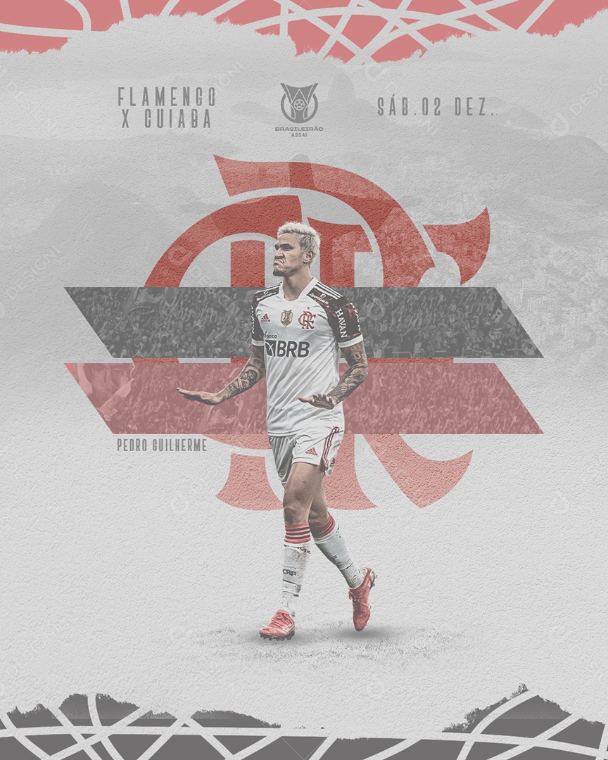 Social Media Flyer Futebol Flamengo PSD Editável