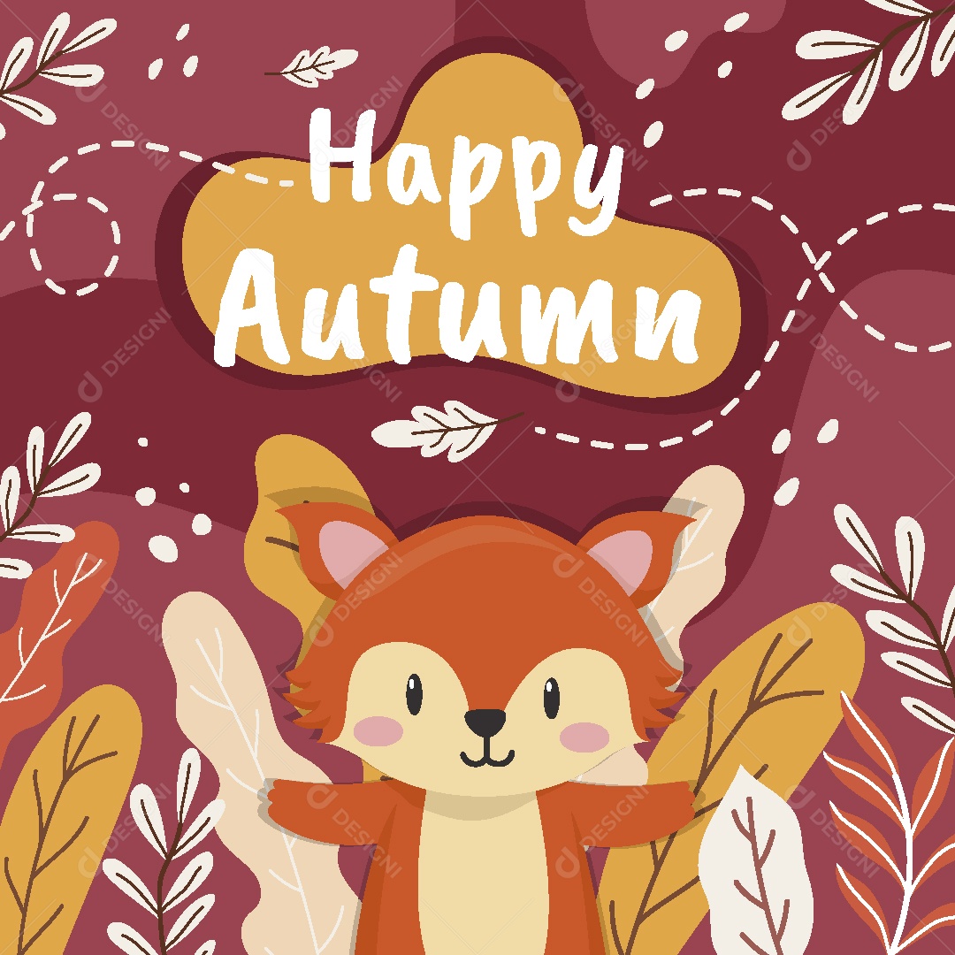 Feliz Outono Ilustração Vetor EPS