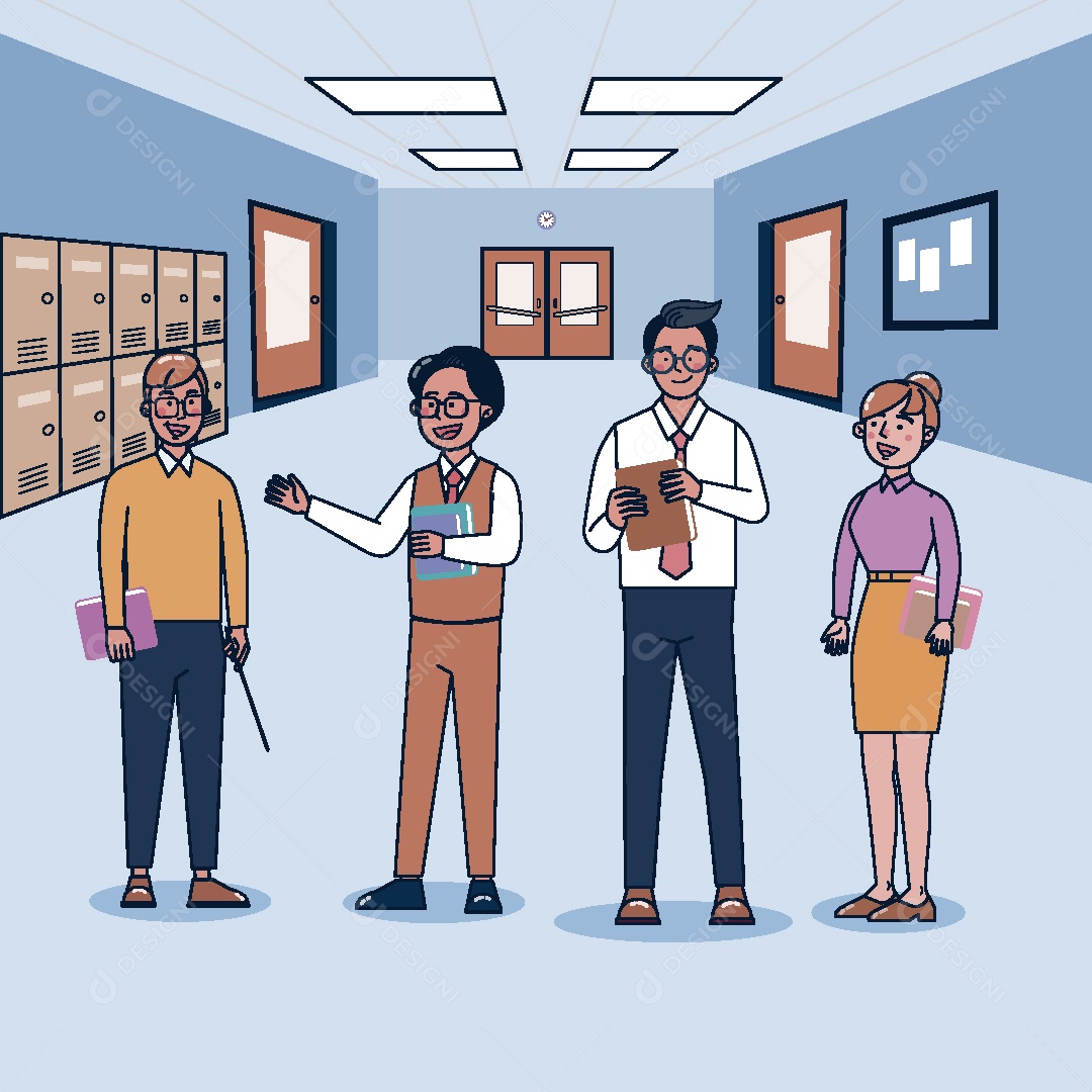 Professores Ilustração Vetor EPS