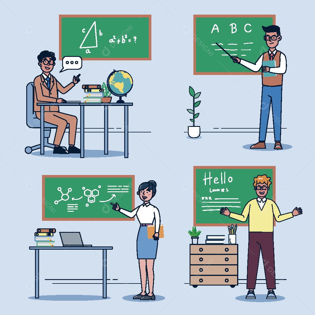 Professor Ilustração Vetor EPS