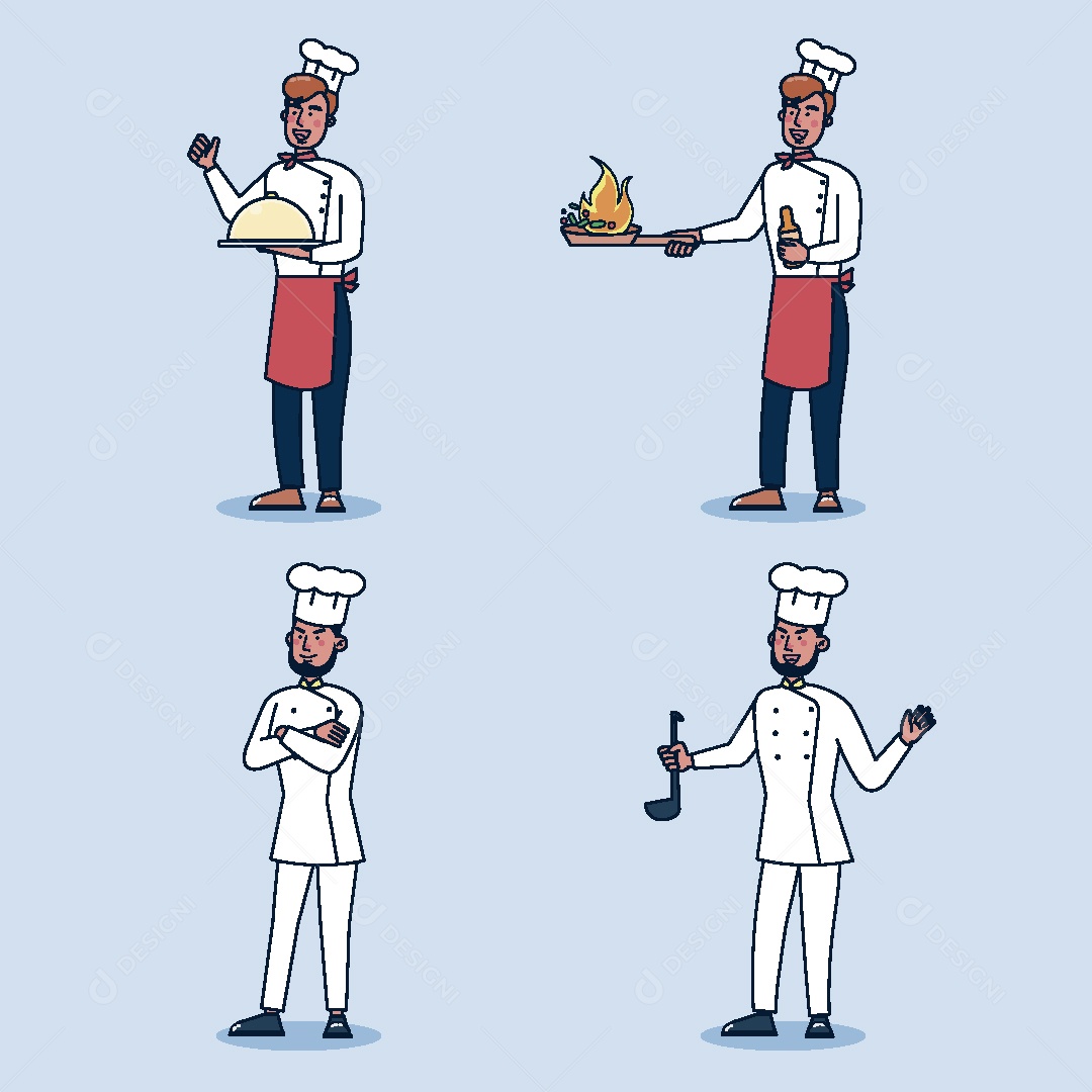 Cozinheiro Ilustração Vetor EPS