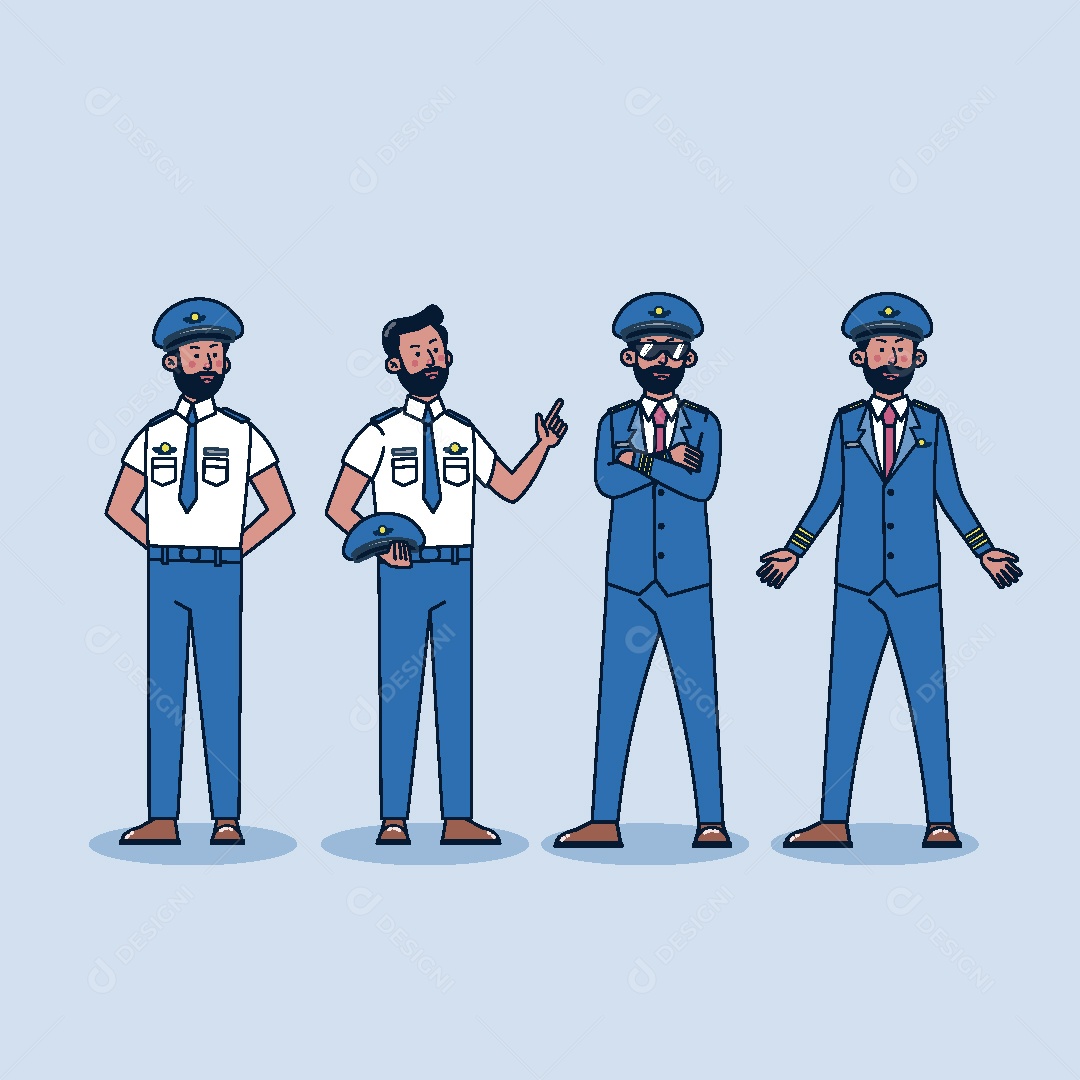 Policial Ilustração Vetor EPS