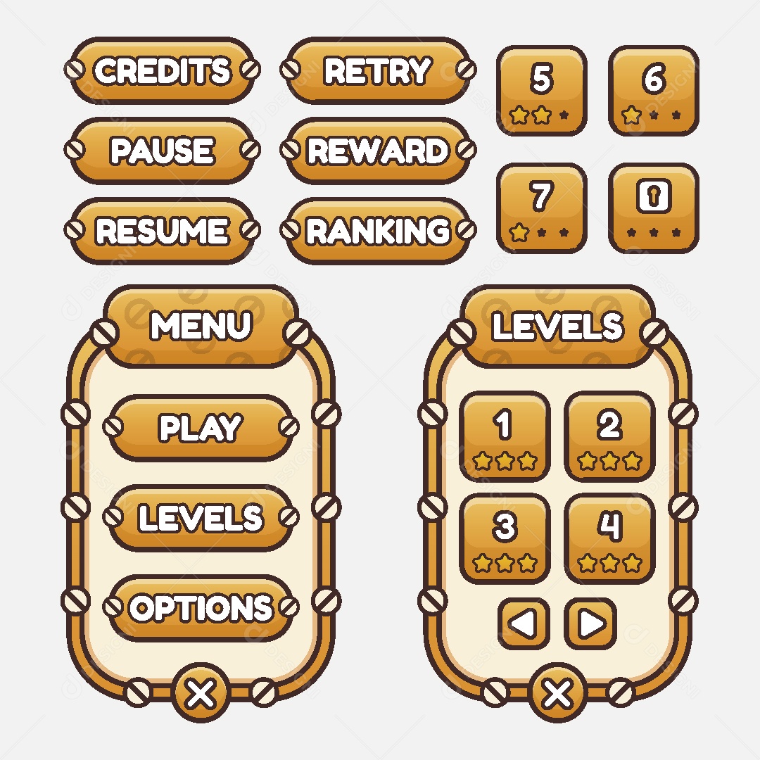 Menu de Games Ilustração Vetor EPS [download] - Designi