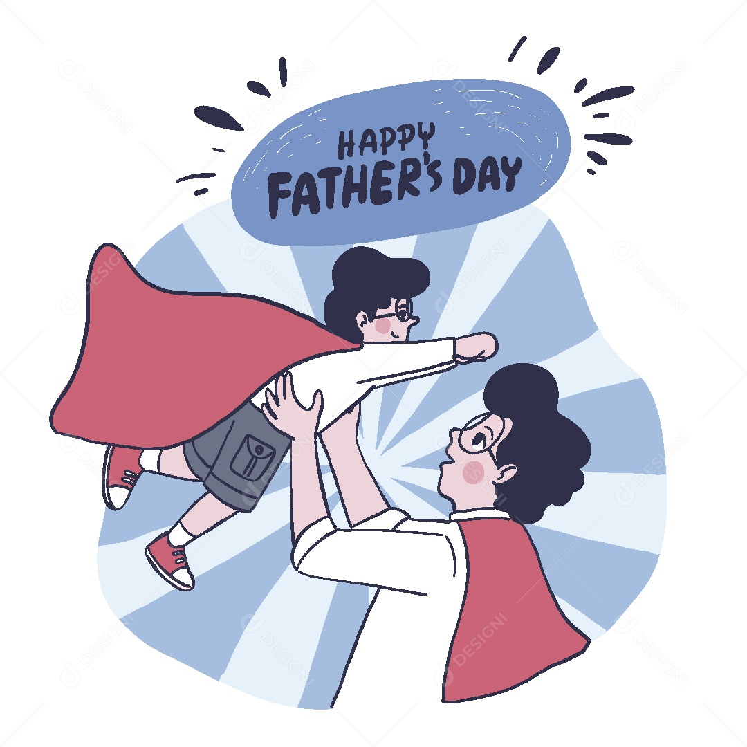 Feliz Dia dos Pais Ilustração Vetor EPS