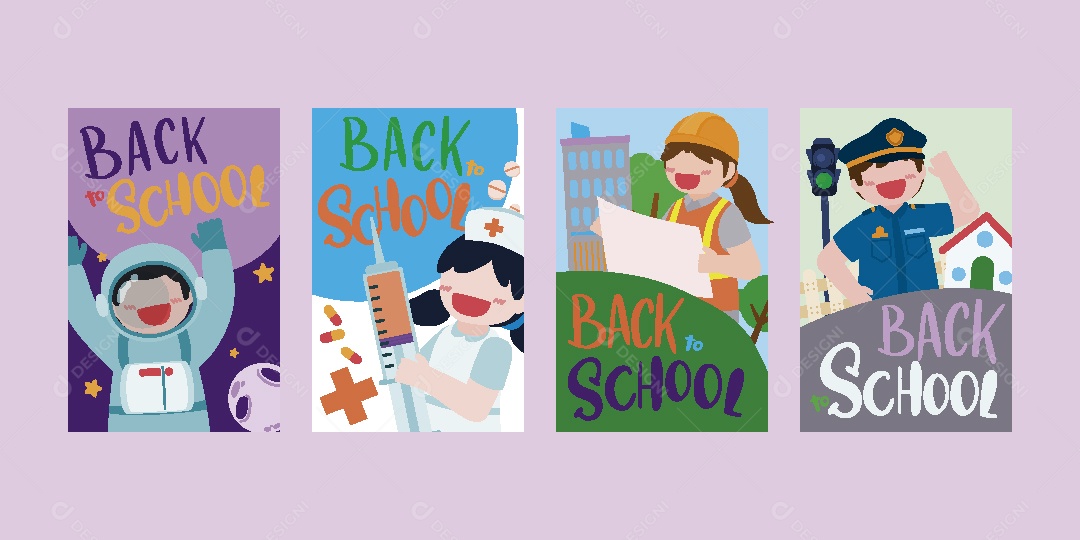 Volta as Aulas Ilustração Vetor EPS