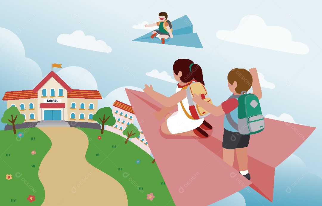 Volta as Aulas Ilustração Vetor EPS