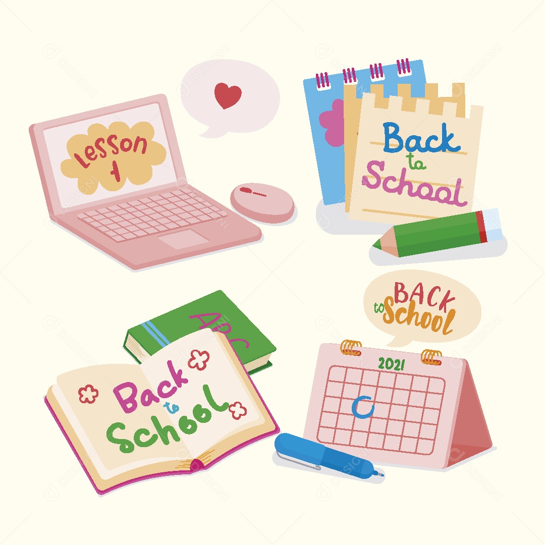 Volta as Aulas Ilustração Vetor EPS