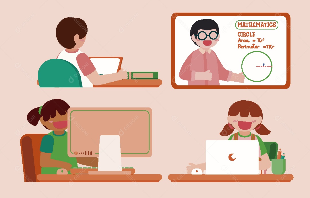 Volta as Aulas Ilustração Vetor EPS