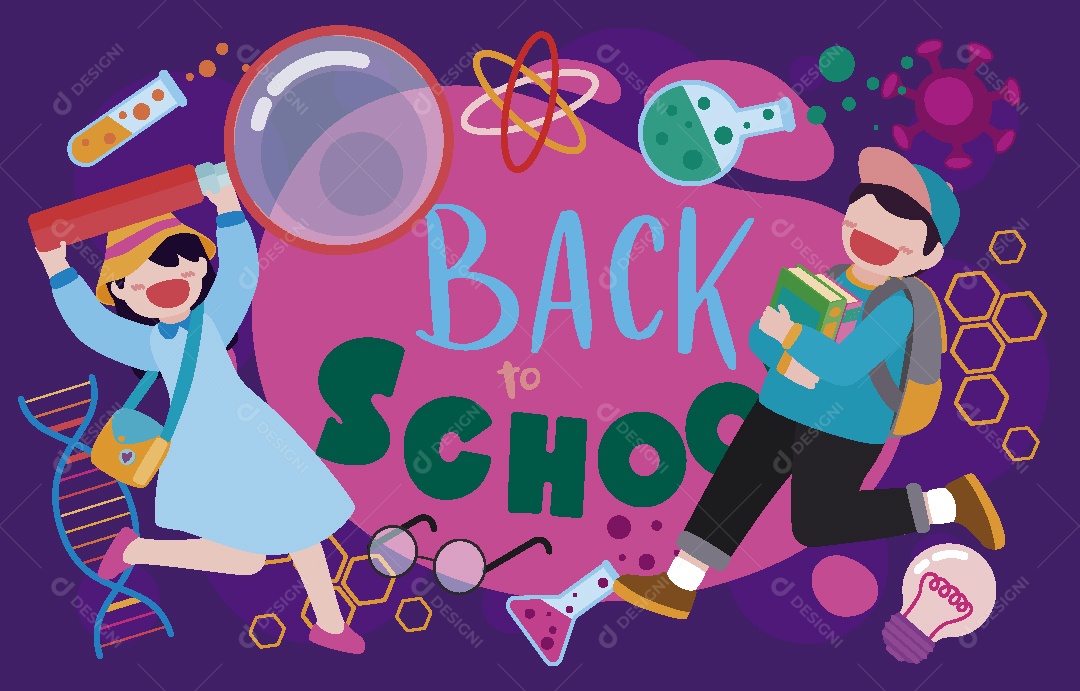 Volta as Aulas Ilustração Vetor EPS