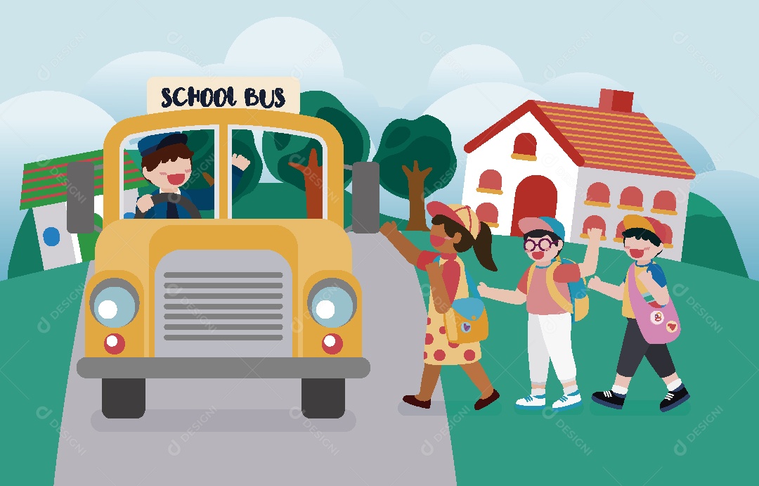 Volta as Aulas Ilustração Vetor EPS