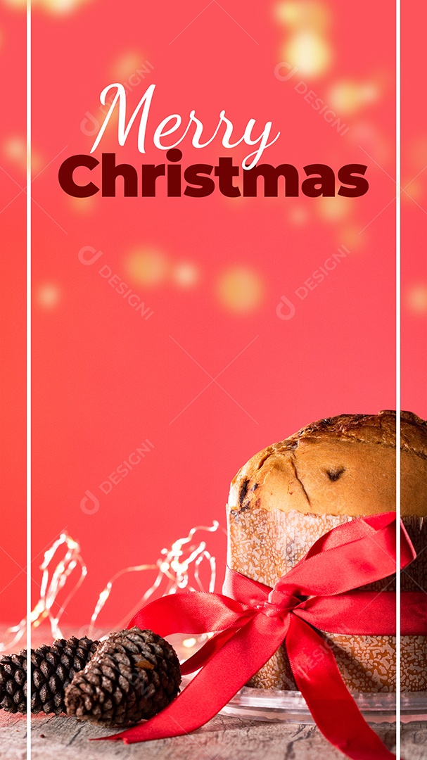 Histórias para natal mídias sociais com bolo de frutas e chocolate em fundo desfocado espaço de cópia IA generativa