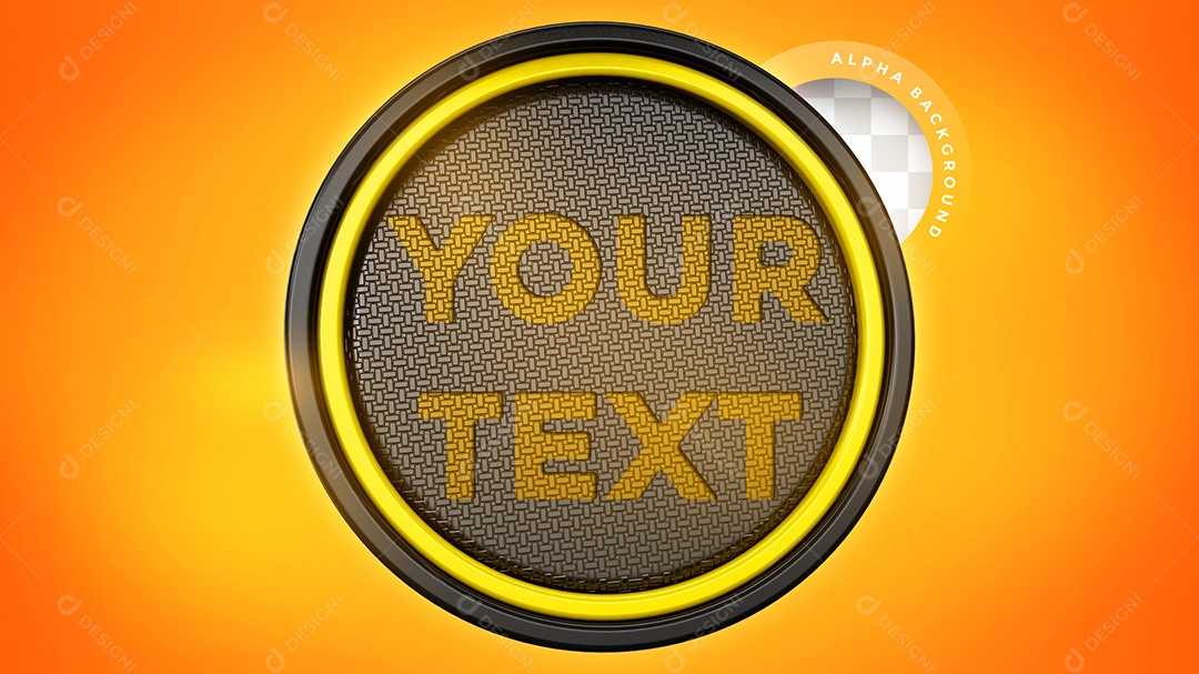 Elemento 3D Moldura De texto Preto Para Composição PSD