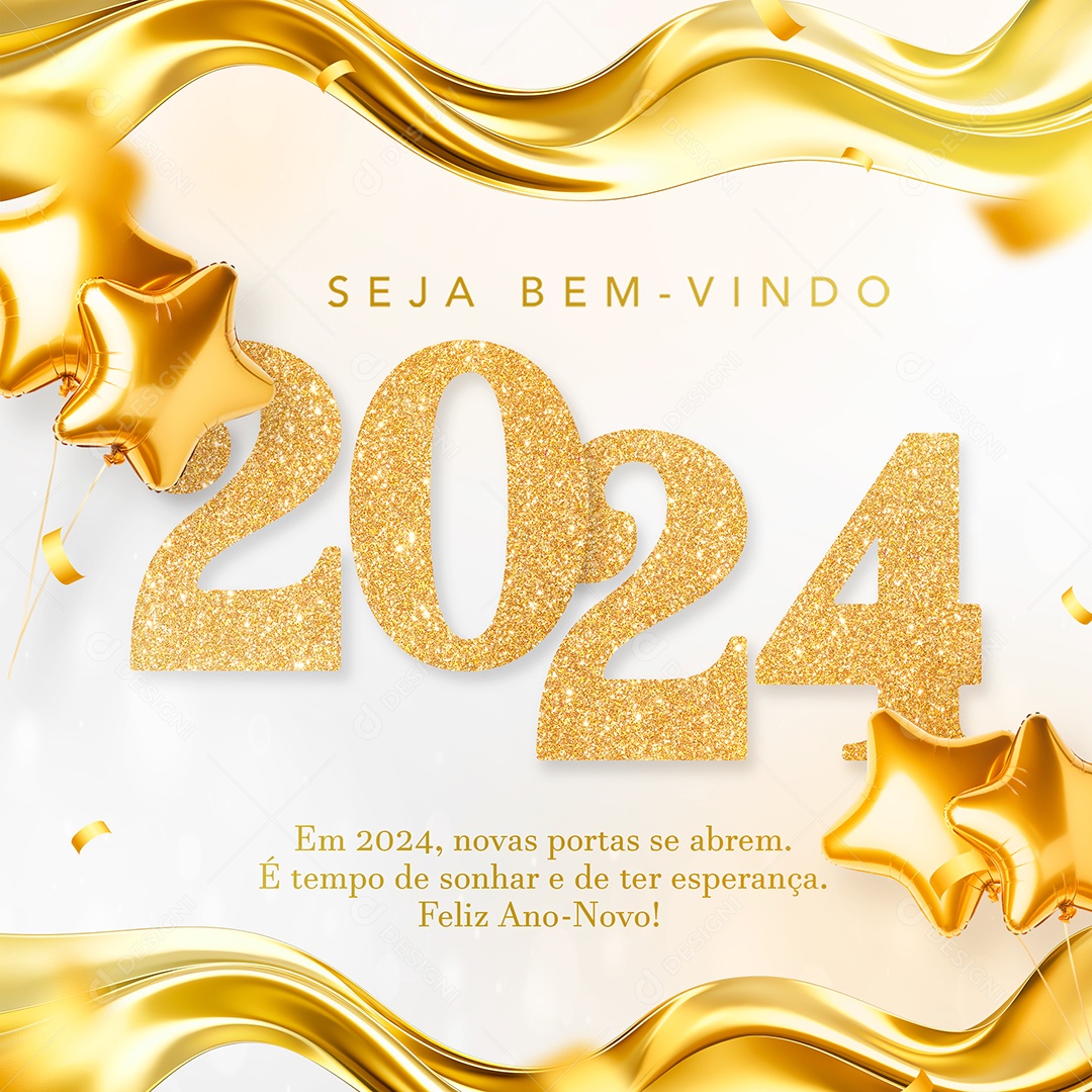 Social Media Seja Bem Vindo 2024 Ter Esperança PSD Editável