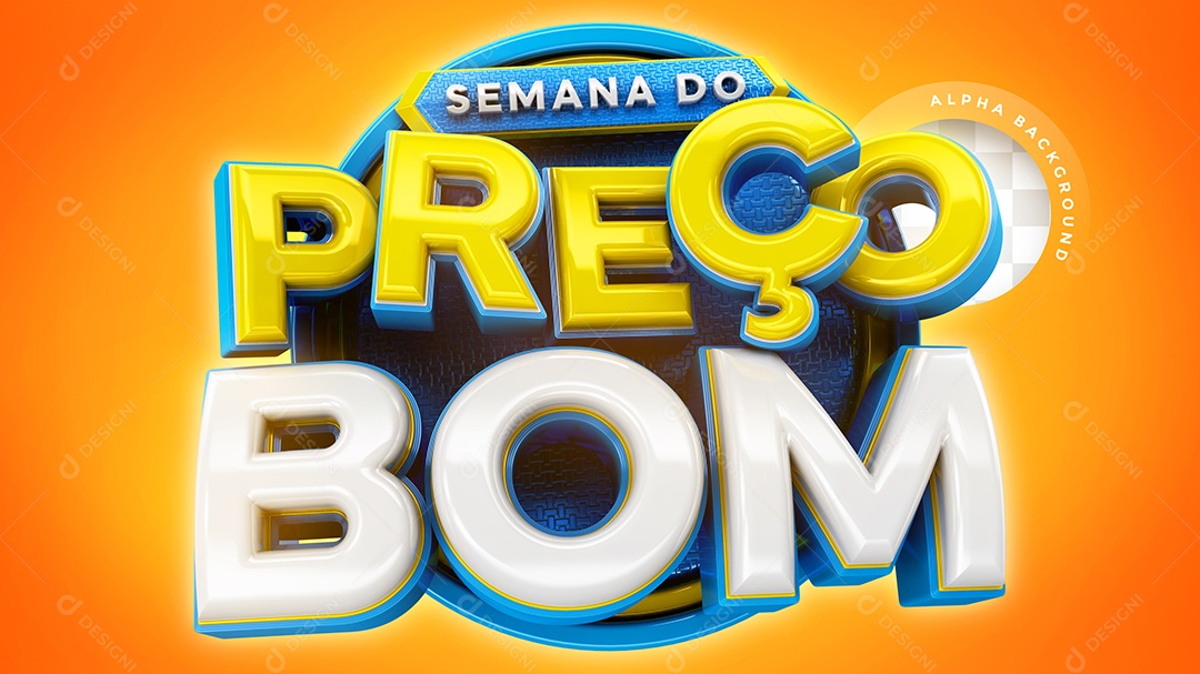 Semana Do Preço Bom  Selo 3D Para Composição PSD