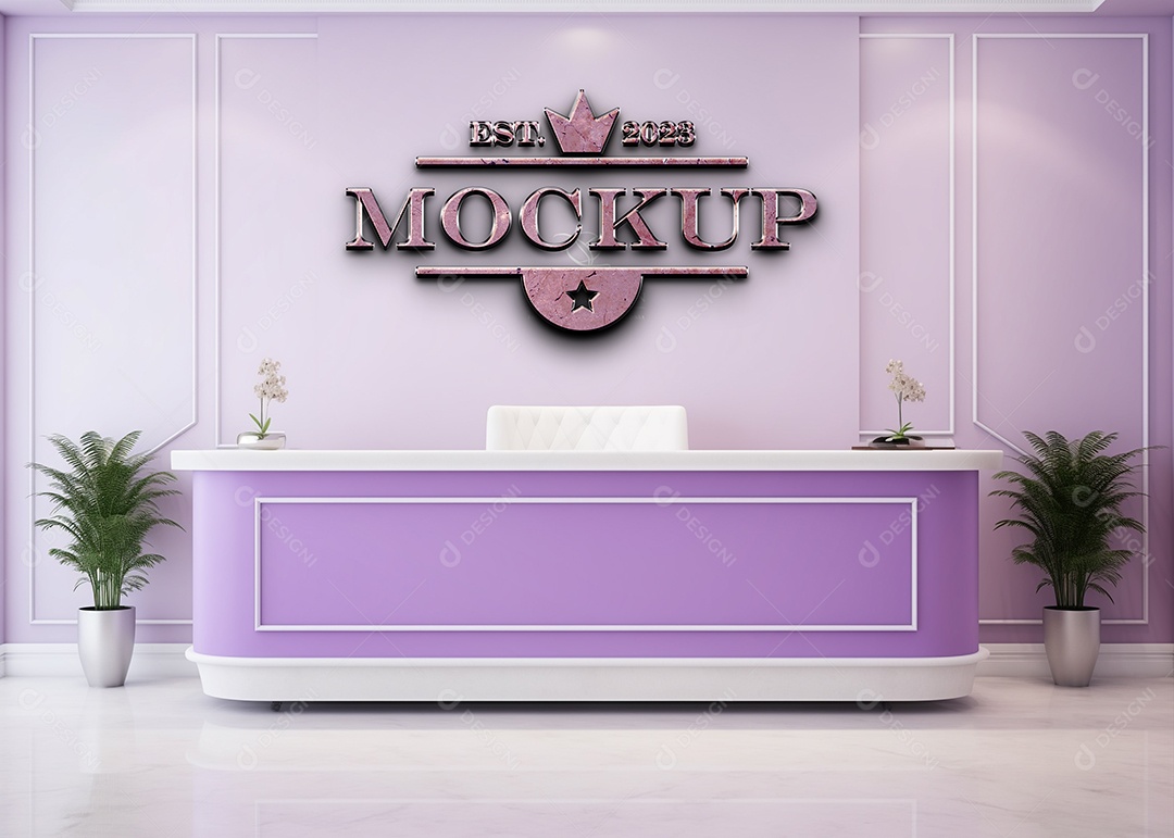 Modelo de Logo de Empresa Mockup PSD Editável