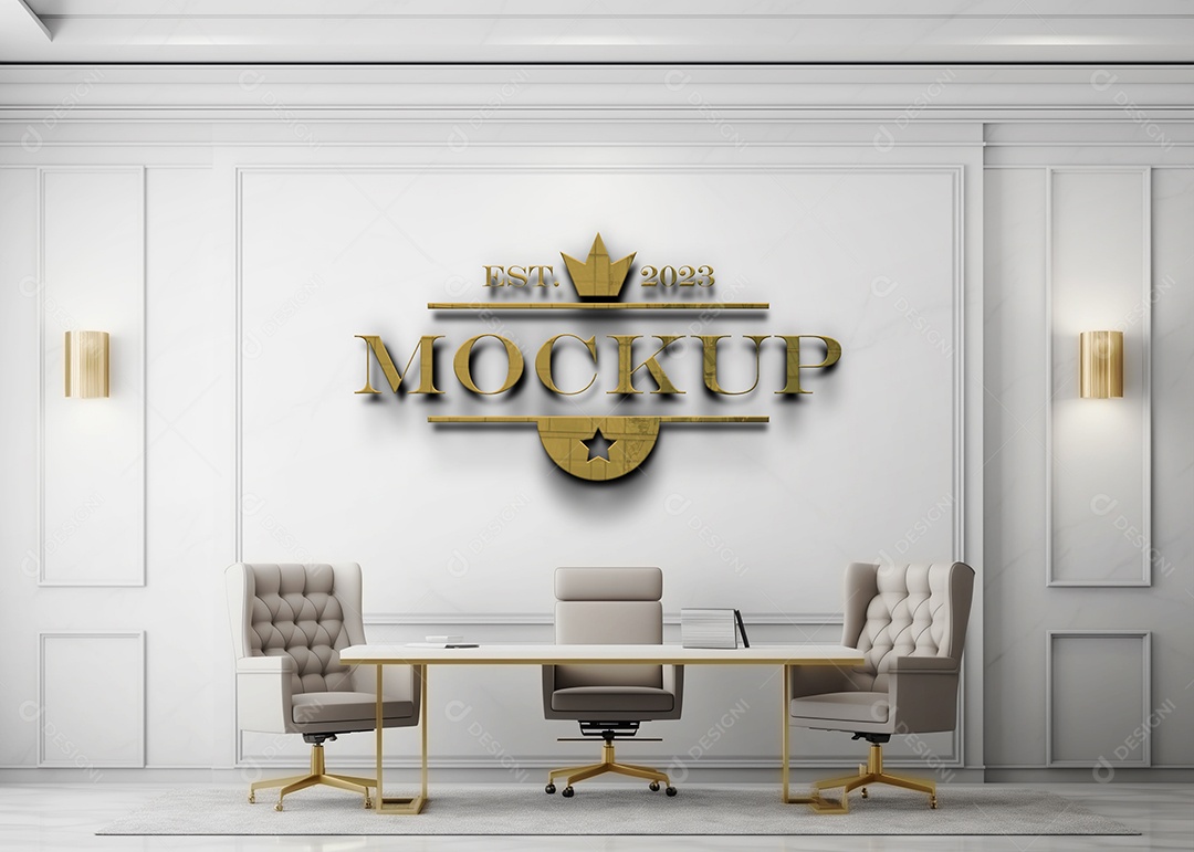 Modelo de Logotipo de Empresa Mockup PSD Editável