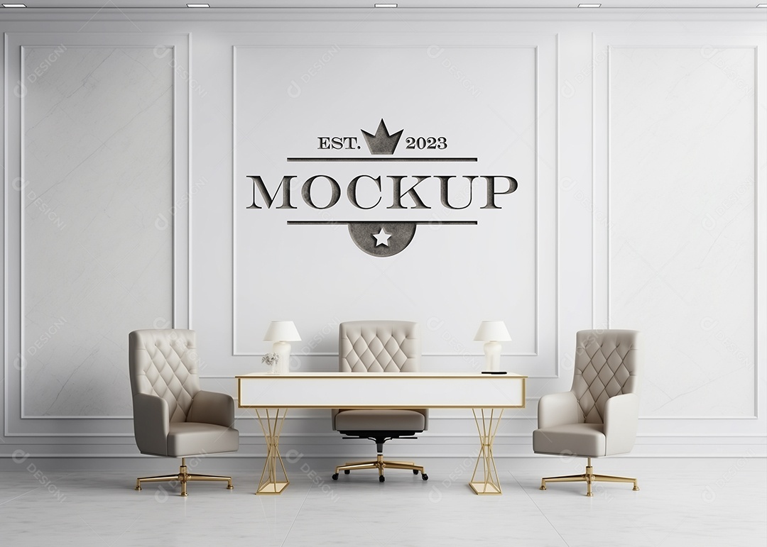 Modelo de Logotipo de Empresa Mockup PSD Editável