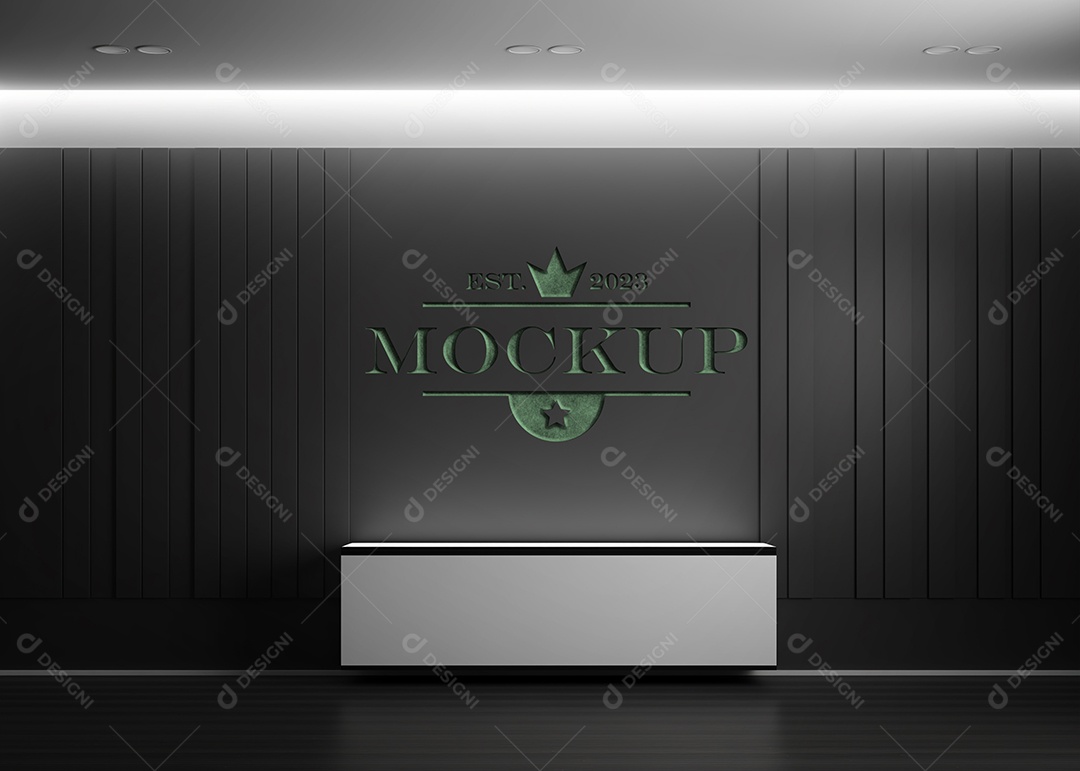 Modelo de Logotipo de Empresa Mockup PSD Editável