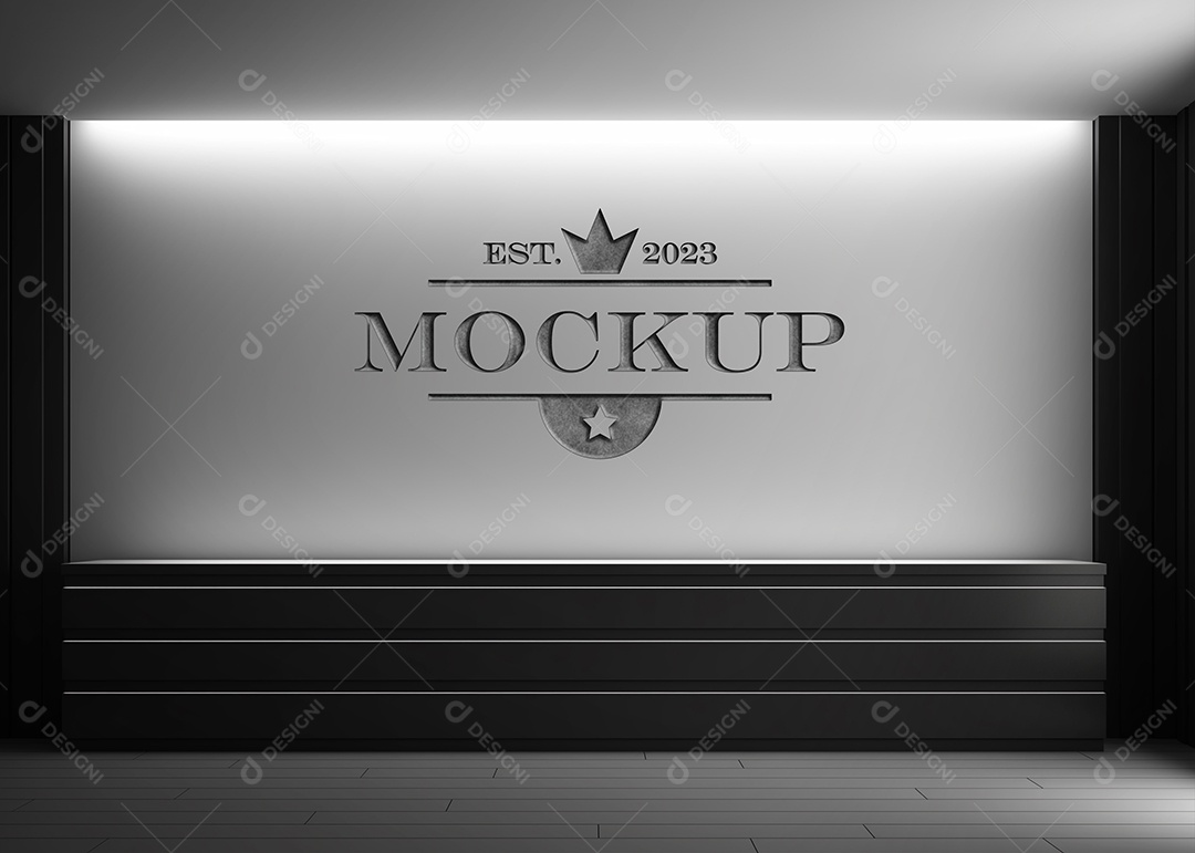 Modelo de Logotipo de Empresa Mockup PSD Editável