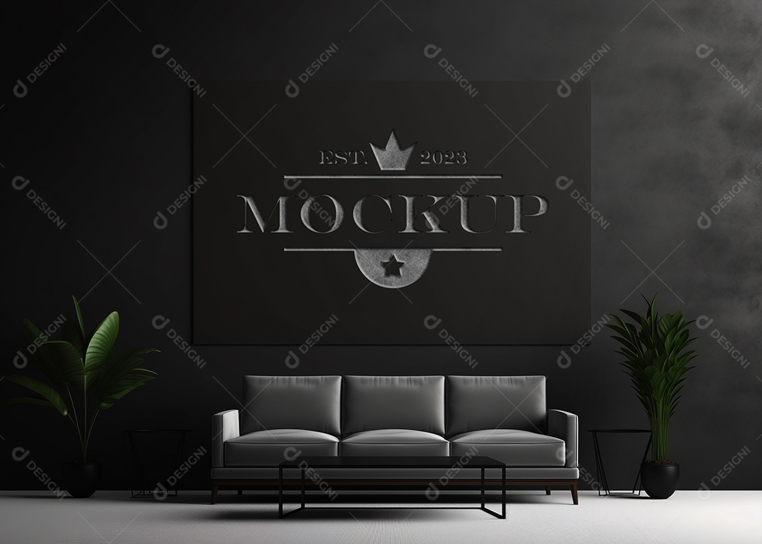 Modelo de Logotipo de Empresa Mockup PSD Editável