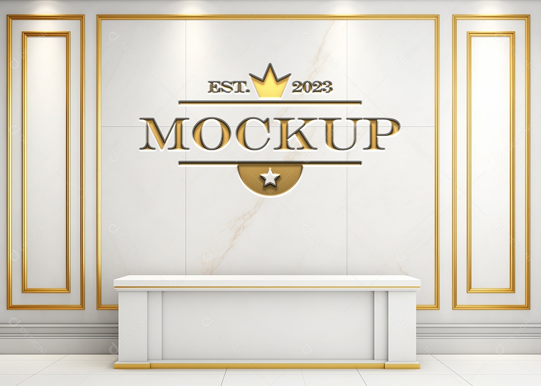 Modelo de Logotipo de Empresa Mockup PSD Editável