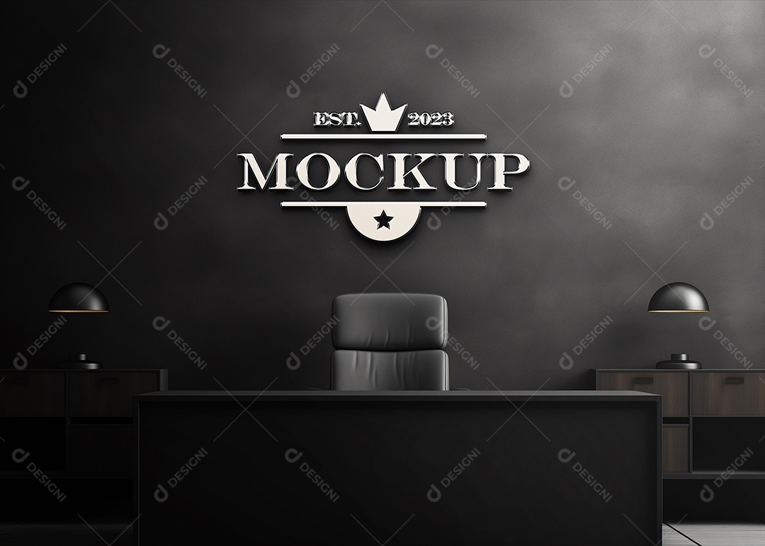Modelo de Logotipo de Empresa Mockup PSD Editável