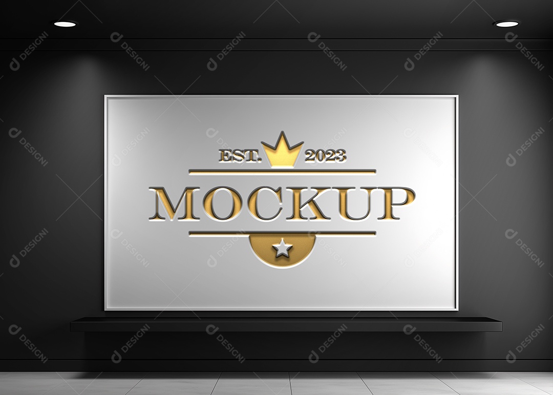 Modelo de Logotipo de Empresa Mockup PSD Editável