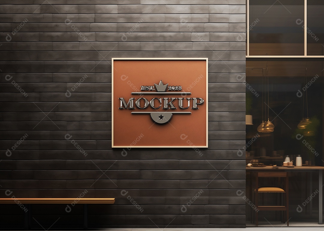 Modelo de Logotipo de Empresa Mockup PSD Editável