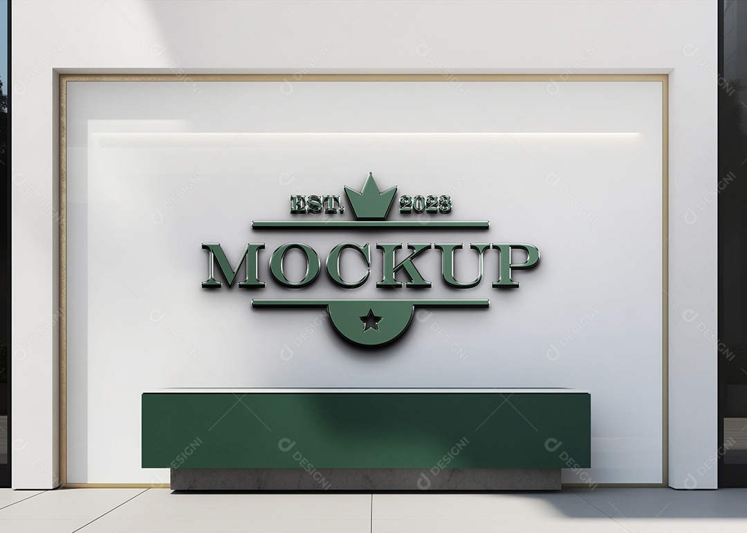 Modelo de Logotipo de Empresa Mockup PSD Editável