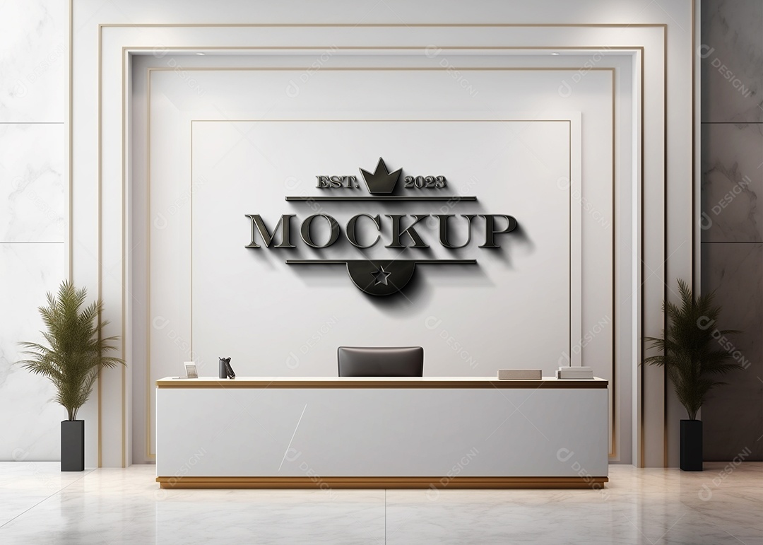 Modelo de Logotipo de Empresa Mockup PSD Editável