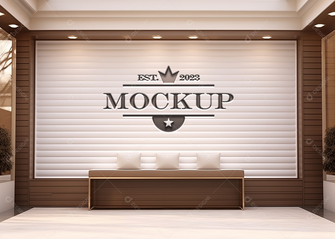 Modelo de Logotipo de Empresa Mockup PSD Editável