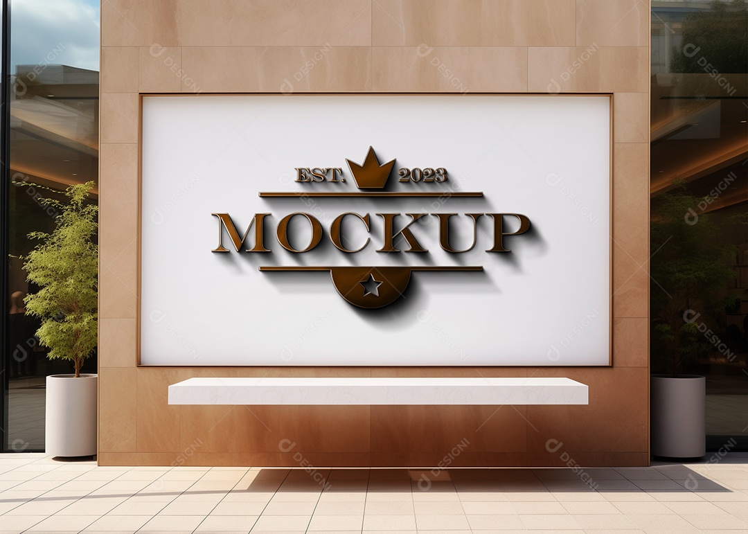 Modelo de Logotipo de Empresa Mockup PSD Editável