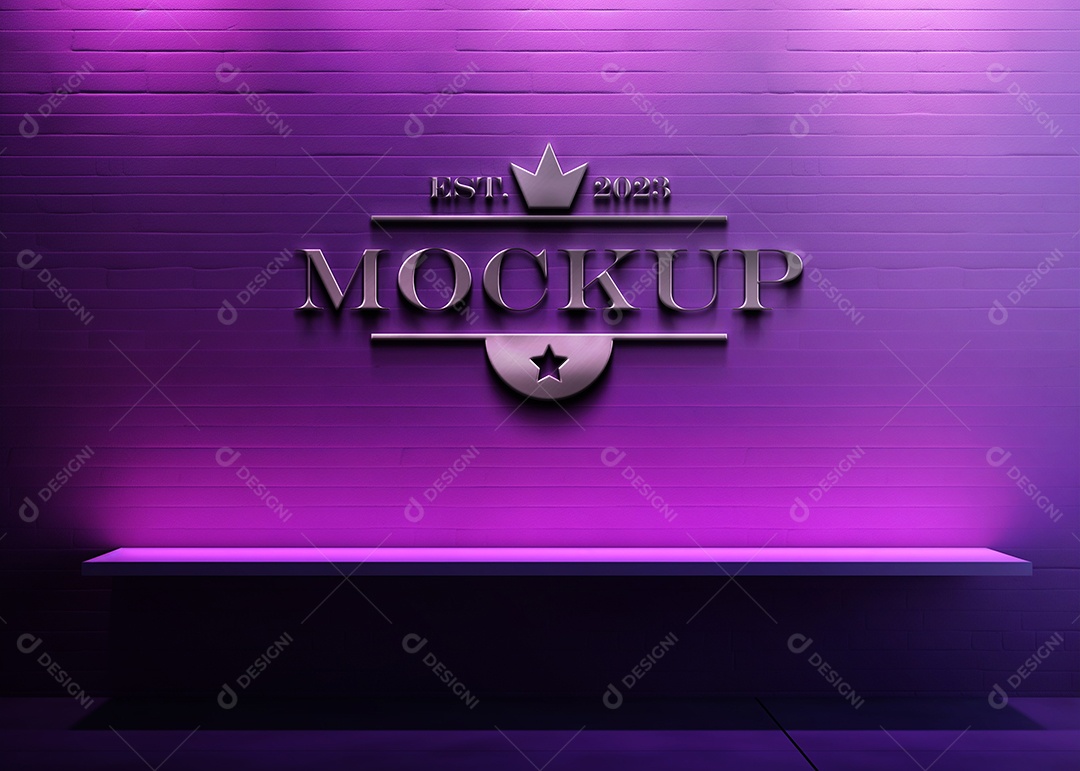 Modelo de Logotipo de Empresa Mockup PSD Editável