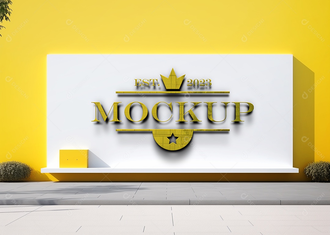 Modelo de Logotipo de Empresa Mockup PSD Editável