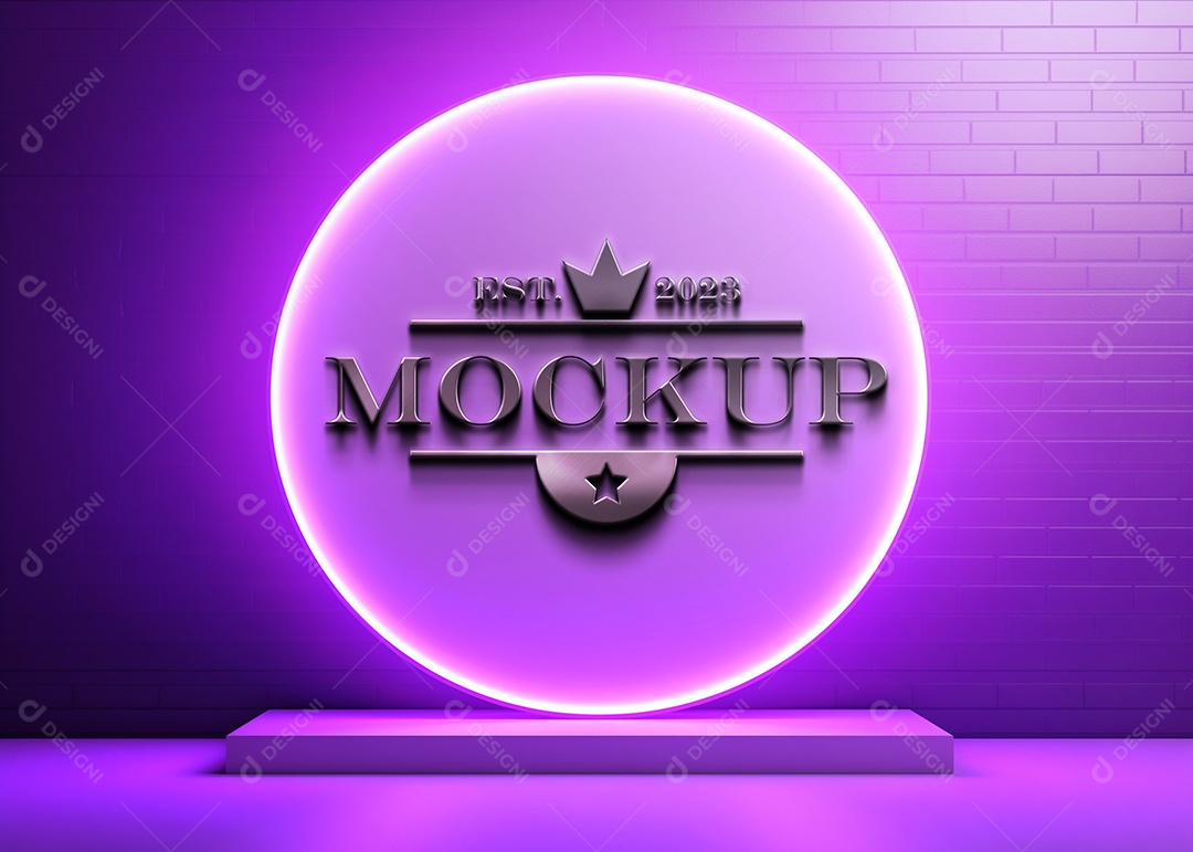 Modelo de Logotipo de Empresa Mockup PSD Editável